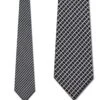 Black And Silver Woven Checks Tie Ties Neckties