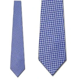Blue And White Chevron Pattern - Fancy Woven Ties Neckties