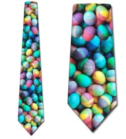 Colorful Dyed Easter Eggs Ties Neckties
