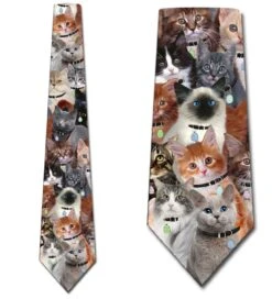 Easter Cat Collage Ties Neckties
