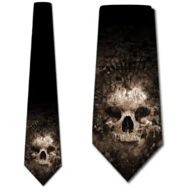 Fossilized Skull Ties Neckties