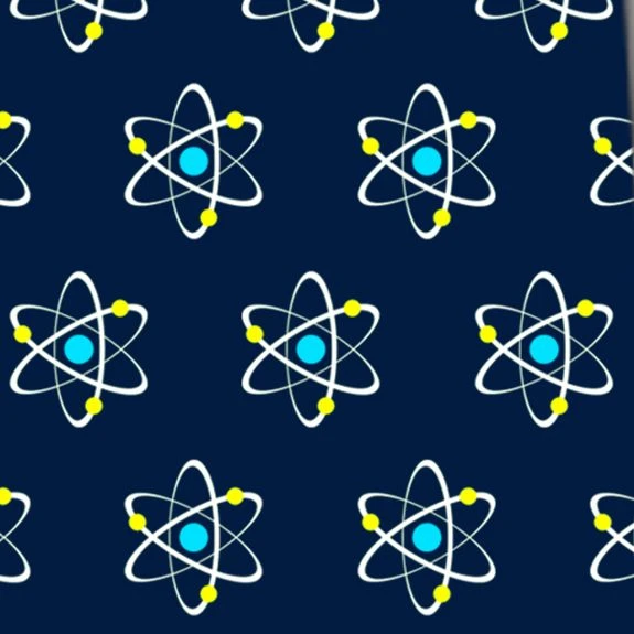 Atoms Allover - Navy Ties Neckties 4 Atoms Allover - Navy Ties Neckties - Image 2