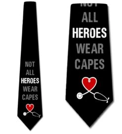 Not All Heroes Wear Capes Ties Necktie