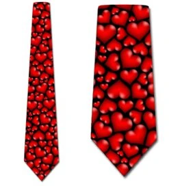 Valentine's Heart Collage - Black Ties Neckties