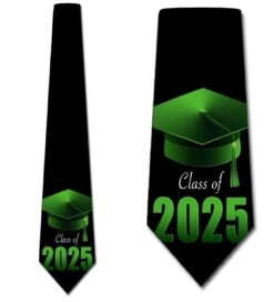 2023 Graduation Cap - Green Ties Neckties