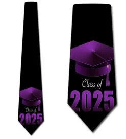 2023 Graduation Cap - Purple Ties Neckties