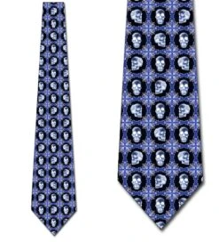 Skull Pattern - Blue Ties Neckties