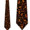 Halloween Print - Orange And Black Ties Neckties 2 Halloween Print - Orange And Black Ties Neckties -Tie Discount Store 503810 1