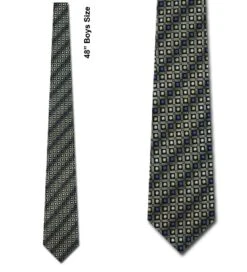 Boys Cool Toned Squares With Dots Ties Neckties
