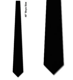 Boys Solid Black Ties Neckties