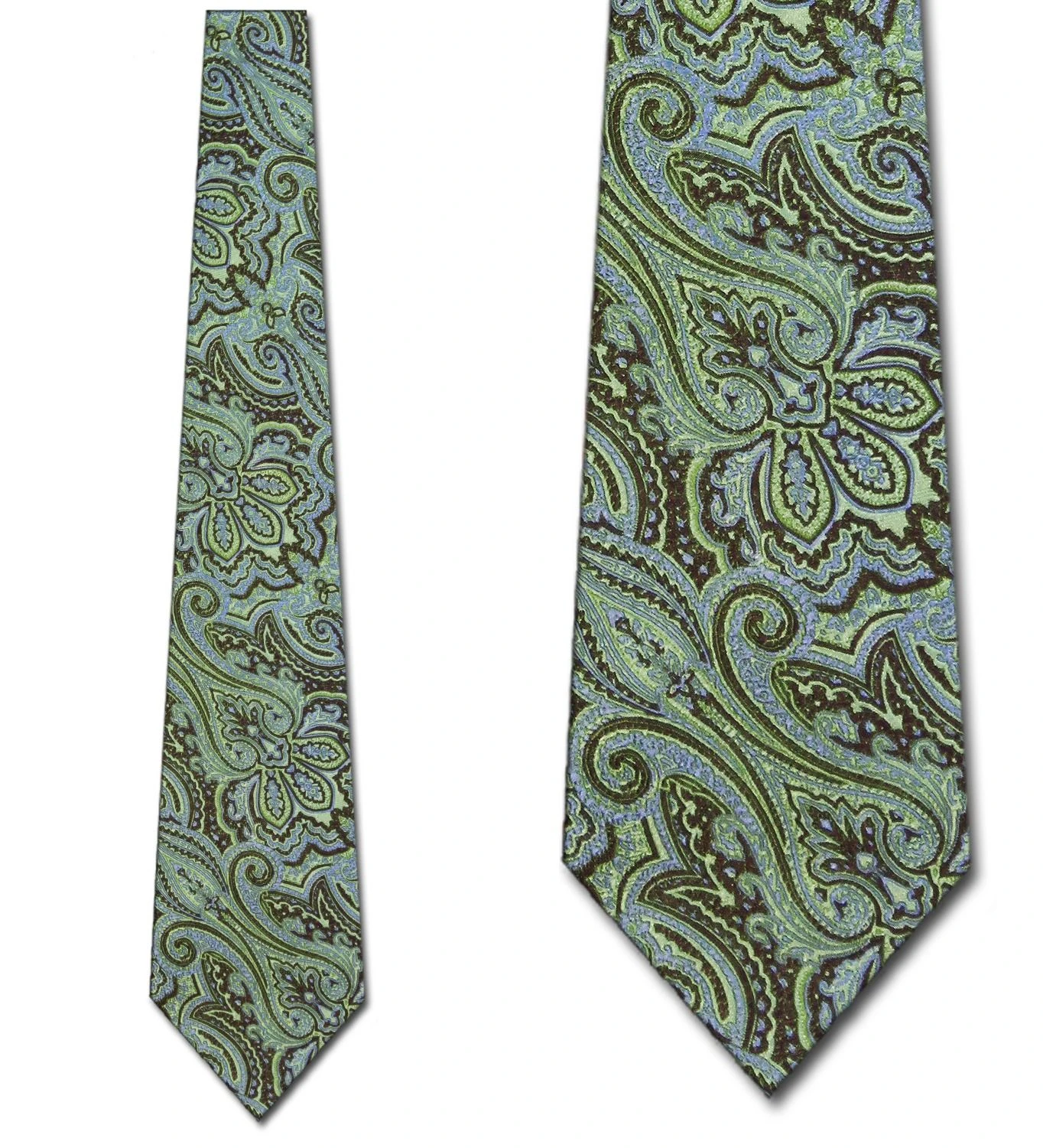 Green And Blue Paisley Ties Neckties 3 Green And Blue Paisley Ties Neckties