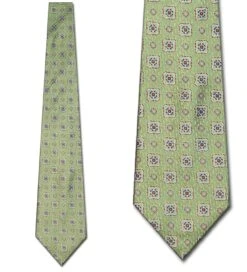 Simple Stitched Print Ties Neckties