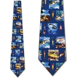 Fish Squares And Lures Repeat Ties Neckties