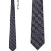 Boys Silk Gray Gothic Print On Black Ties Neckties 1 Boys Silk Gray Gothic Print On Black Ties Neckties -Tie Discount Store JA 16093010 1