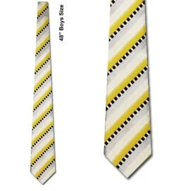 Boys Yellow Patterned Stripes Ties Neckties