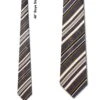 Boys Gray And Yellow Textured Stripes Ties Neckties