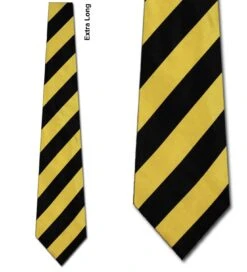 Gold And Black Stripes Ties Neckties
