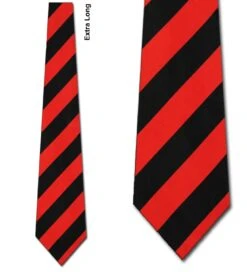 Red And Black Stripes Ties Neckties