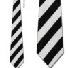 Silver And Black Stripes Ties Neckties 1 Silver And Black Stripes Ties Neckties -Tie Discount Store JA 16101416XL 1