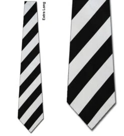 Silver And Black Stripes Ties Neckties