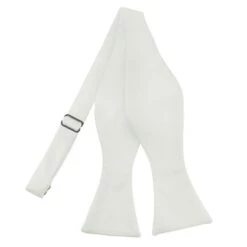 Jacob Alexander Solid Silver Self Tie Bow Tie Ties Neckties