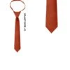Solid Burnt Orange 14 Inch Boys Zipper Ties Neckties -Tie Discount Store JPSBZ027 1