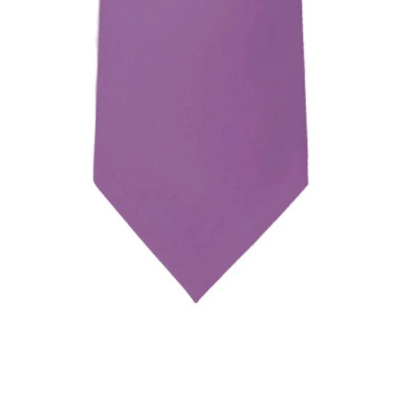 Solid Medium Purple 14 Inch Boys Zipper Ties Neckties 4 Solid Medium Purple 14 Inch Boys Zipper Ties Neckties - Image 2