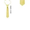 Solid Baby Yellow 11 Inch Kids Zipper Ties Neckties -Tie Discount Store JPSBZE009 1
