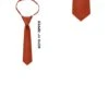 Solid Burnt Orange 11 Inch Kids Zipper Ties Neckties 2 Solid Burnt Orange 11 Inch Kids Zipper Ties Neckties -Tie Discount Store JPSBZE027 1