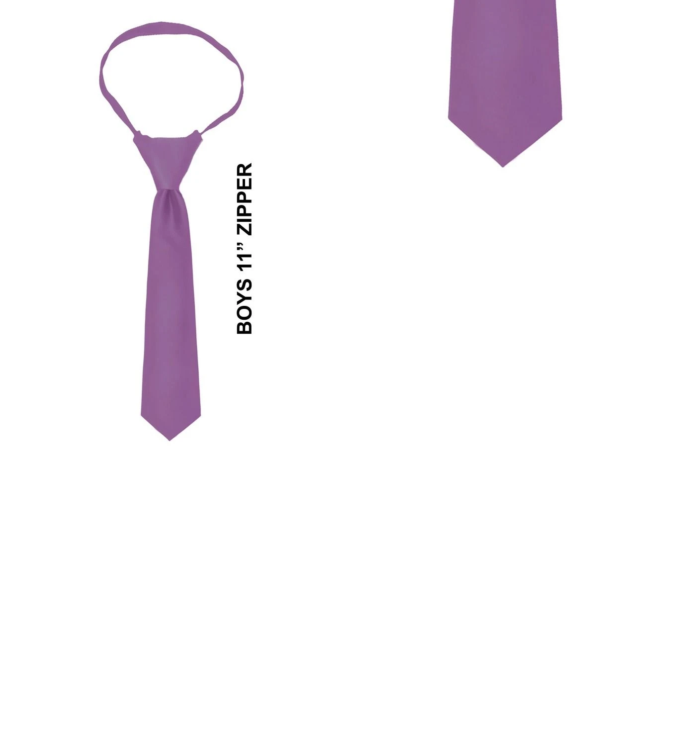 Solid Medium Purple 11 Inch Kids Zipper Ties Neckties 3 Solid Medium Purple 11 Inch Kids Zipper Ties Neckties