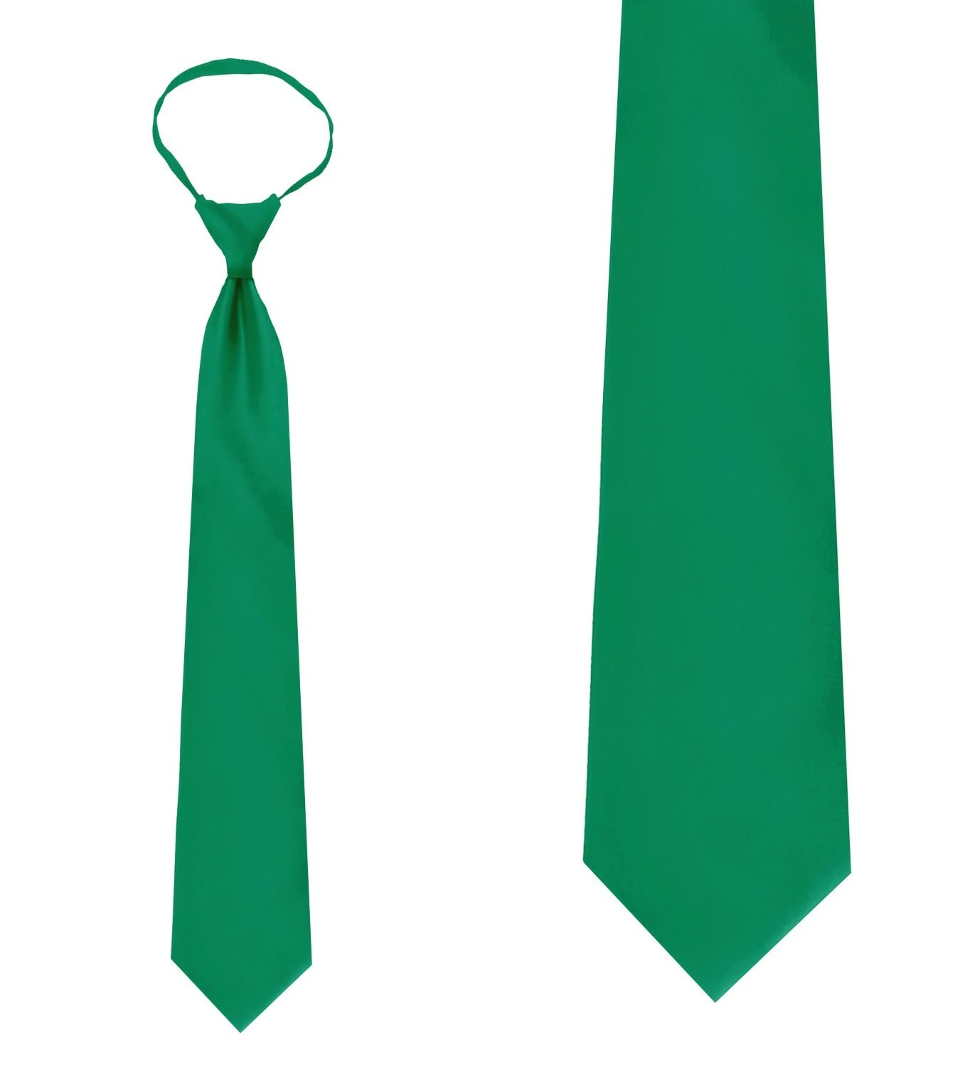 Solid Kelly Green 20 Inch Mens Zipper Ties Neckties 3 Solid Kelly Green 20 Inch Mens Zipper Ties Neckties