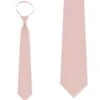 Solid Pale Pink 20 Inch Mens Zipper Ties Neckties -Tie Discount Store JPSZ035 1