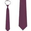 Solid Plum 20 Inch Mens Zipper Ties Neckties 2 Solid Plum 20 Inch Mens Zipper Ties Neckties -Tie Discount Store JPSZ043 1