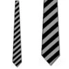 Woven Silver Black Stripe Slim Ties Neckties 2 Woven Silver Black Stripe Slim Ties Neckties -Tie Discount Store K140 3S 1