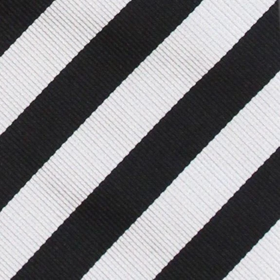 Woven Silver Black Stripe Extra Long Ties Neckties 4 Woven Silver Black Stripe Extra Long Ties Neckties - Image 2