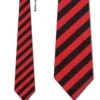 Woven Red Black Stripe Extra Long Ties Neckties -Tie Discount Store K140 4XL 1
