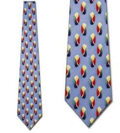 Light Blue With Abstract Ball Print Ties Neckties