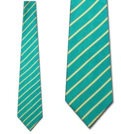 Aqua Green With Woven Yellow Stripes Ties Neckties