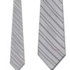 Knots For Hope Gray And Black Stripes Ties Neckties 1 Knots For Hope Gray And Black Stripes Ties Neckties -Tie Discount Store KH100 26 1