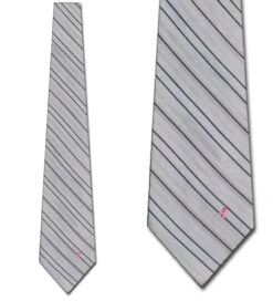 Knots For Hope Gray And Black Stripes Ties Neckties