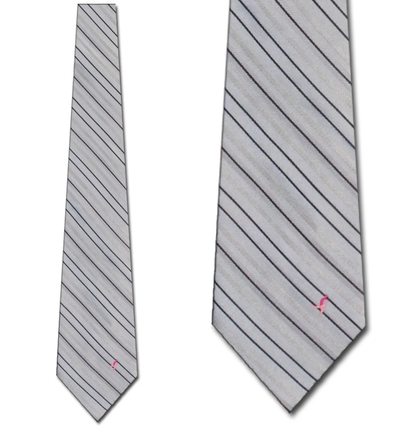 Knots For Hope Gray And Black Stripes Ties Neckties 3 Knots For Hope Gray And Black Stripes Ties Neckties
