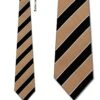 Black And Tan Extra Long Stripes Ties Neckties