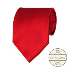 Extra Long Solid Red Manzini Ties Ties Neckties