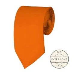 Extra Long Solid Orange Ties Ties Neckties