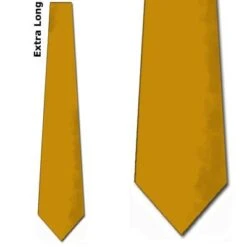 Extra Long Solid Gold Bar Manzini Ties Ties Neckties