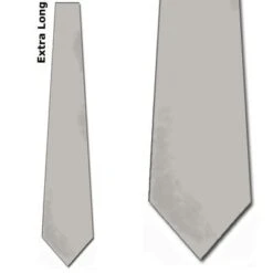 Extra Long Solid Silver Manzini Ties Ties Neckties