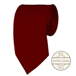 Extra Long Solid Burgundy Manzini Ties Ties Neckties
