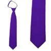 Solid Deep Purple Zipper Ties Neckties 2 Solid Deep Purple Zipper Ties Neckties -Tie Discount Store MN600 31 1