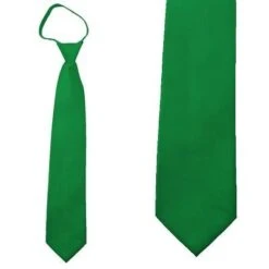 Solid Kelly Green Zipper Ties Neckties