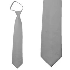 Solid Silver Zipper Ties Neckties